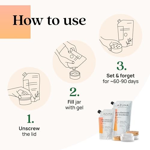 Azuna Home Odor Eliminator for Strong Odor | 4 Room Kit | Simply Citrus - Image 3