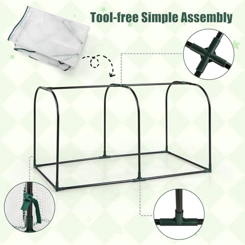Happygrill Raised Garden Bed with Greenhouse Cover & Legs - Image 5