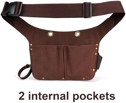Leather Florist Tools Belt Pouch Utility Waist Bag for Electrician Framer - Image 3