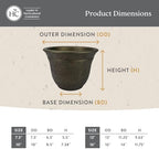 The HC Companies Sierra Round Self-Watering Pot - Lightweight Plastic Planter for Herbs & More - Durable Plant Pots for Indoor Plants & Outdoor Plants (10” Black Onyx, Pack of 1) - Image 6