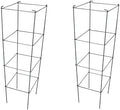 46" Height 12" Width 2PCS Galvanized Square Folding Tomato Cage,Plant Support Stake Tower by MTBSUPPLY