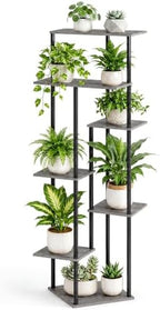 52.4” Tall 7-Tier Multiple Plant Stand Indoor, Oak Grey by GreenLivingSpaces