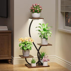 BACEKOLL Plant Stand with Grow Lights 4 Tier Metal Indoor Plant Shelf 32" by BACEKOLL