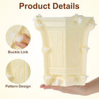 SEWACC Hexagonal Concrete Planter Mold Flower Pot Making Mold for DIY Crafts Epoxy Resin and Clay Home Garden Decor Casting Tool 10.62 X 9.05 X 8.66 in - Image 3