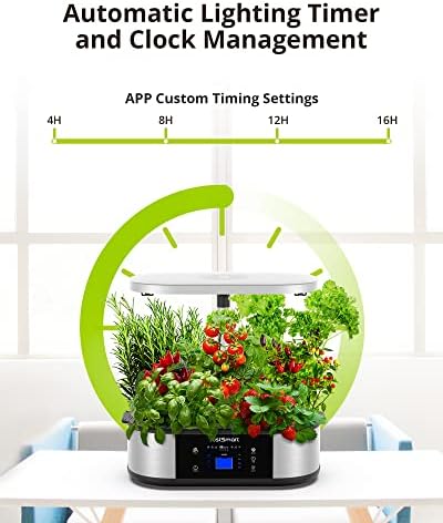 WiFi 12 Pods Hydroponics Growing System Indoor Garden with APP Controll and 3 Planting Modes, Up to 30", 48w 120 LED Light, Automatic Water-Adding, Fertilization, Timer, Silent Pump, GS1 Max - Image 6