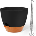 GARDIFE Large Hanging Planter, 12 inch Hanging planters for Indoor. Outdoor Plants, Self Watering Plant Pot, Plant Hanger, Black by GARDIFE