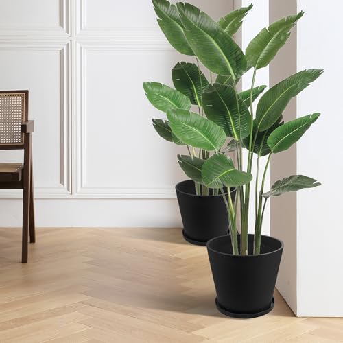 Kozyard 4Packs Round Planter Indoor Outdoor Plant Pots - Image 2