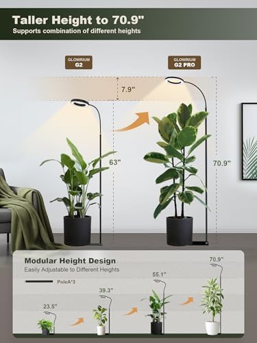 GLOWRIUM Tall Plant Grow Light for Indoor Plants, Full Spectrum Plant Light - Image 2