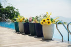 17" Ceramic Planter, 17 Inch, Milk White - Image 2