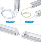 Grow Light, 2ft T8,150W(6 x 25W, 900W Equivalent), Super Bright, Full Spectrum Sunlight Plant Light, LED Grow Light Strips, Grow Light Bulbs for Indoor Plants,Greenhouse,6-Pack - Image 2
