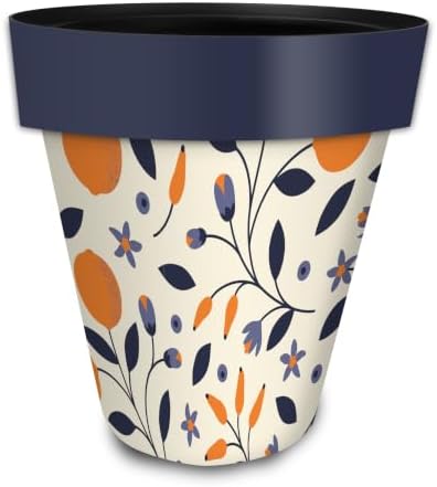 Briarwood Lane Citrus And Vines Large Planter, 15" X 15" X 14", White, Indoor/Outdoor by BriarwoodLane