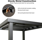 Metal Heavy Duty Plant Stand Indoor Outdoor,13 Inch Large Plant Stands Riser,Tall Wrought Iron Pedestal Holders for Flower Pot,Outside Rust-Proof Black Flower Display Shelf for Patio,1-Pack - Image 4