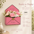 7.3 Inch Metal Envelope Wall Planter Farmhouse Decor Retro Pink - Image 7