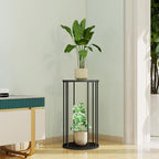 Plant Stand Indoor,small plant stool,Flower Pot Corner stand holder,Mid Century Heavy Duty Metal Tall Home Decor,Modern Round End Table,Small Rustic Display Stand for Living Room,Bedroom(Black,21In) - Image 7