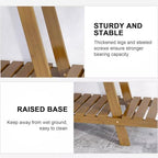 Plant Stand Bamboo for Indoor Outdoor 3 Tier Plant Shelf Flower Pot Holder Ladder Rack for Windowsill Garden Balcony Living Room Patio,Walnut - Image 6