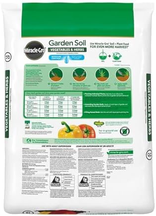 Miracle-Gro 2 Pack Garden Soil with Moisture Control to Prevent Over Watering, In-Ground Vegetable and Herb Gardening, Feeds up to 3 Months, 1.5 Cu Ft - Image 6