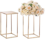 NUPTIO Black Vase Wedding Centerpieces, Geometric Stand, 15.7" Tall, 2 Pcs by Nuptio