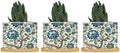 Chinoiserie Floral Blue and White Ceramic Planters Coastal Hamptons Style Planters for Outdoor Plants with Drainage Holes and Saucers Pot for Pots Outdoor Indoor Plants by BRUYU5SE