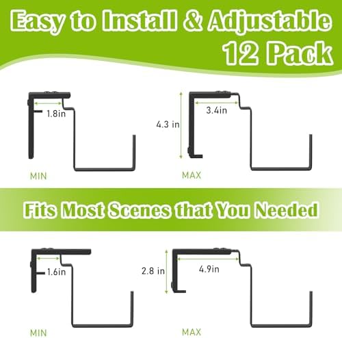 ETELI 6 Pack Deck Railing Planter Boxes Metal Hanging Window Boxes Planters - Image 5