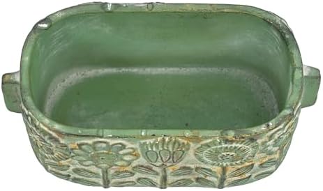 8 inch Green Pots Planters Indoor Plants Succulent Pots Rectangle Window Box Cactus Plant Containers for Home Decor(No Drainage) - Image 6