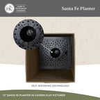 The HC Companies Santa Fe Square Self-Watering Pot - Lightweight Plastic Planter for Herbs & More - Durable Plant Pots for Indoor Plants & Outdoor Plants (12" Pebble Gray, Pack 1) - Image 4