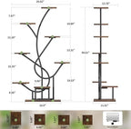 Plant Stand Indoor with Grow Lights - 8 Tiered Corner Flower Shelf Indoor - Image 6