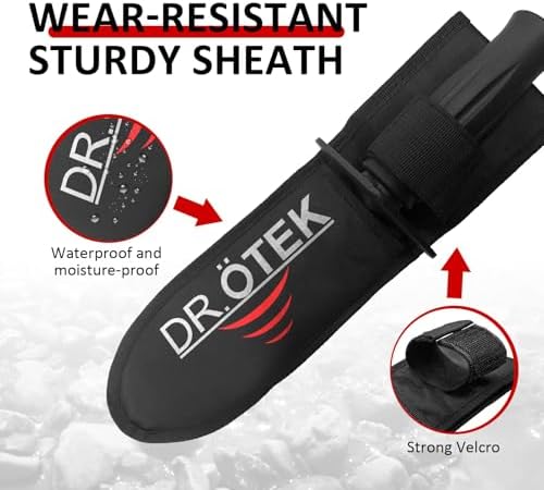 Metal Detecting Shovel for Digging, Heavy Duty Double Serrated Edge Digging Tool with Sheath, Metal Detector Accessories Garden Trowel Hand Shovel for Treasure Hunting Gardening Camping & Outdoor Use - Image 6