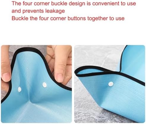 Repotting Mat Planting Mat Home Gardening Supplies Potting Pad Foldable Garden Plant Flower Pot Reusable Transplanting Waterproof Mats(Blue 66 X 66CM) - Image 7