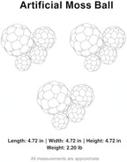 Artificial Moss Ball, 6.7 Inch Green Hanging Decorative Sphere for Living Room & Event Styling (1 PC) - Image 7