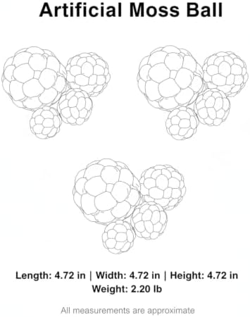 Artificial Moss Ball, 6.7 Inch Green Hanging Decorative Sphere for Living Room & Event Styling (1 PC) - Image 7