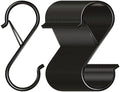 Waitkey 48 Pack S Hooks for Hanging, 3.5 inch Heavy Duty Metal S Hooks with Safety Buckle S Shaped Hooks Pot Rack Closet Hooks for Hanging Plants, Clothes, Kitchen Utensil, Pots, Pans, Bags (Black) by Waitkey