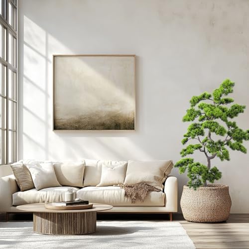 5ft Artificial Bonsai Tree - Large Faux Plants Indoor with Ceramic Pot, Realistic Fake Plants Decor for Home Office, Living Room, Farmhouse Zen Decor - Image 5