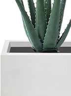 Kante Small Square White Concrete Planter 10" W, Outdoor - Image 6