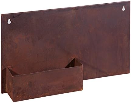 Evergreen Garden Rust Dunes Rectangular Metal Wall Planter - 19”L x 3.5”W x 11.5”H by EvergreenGarden