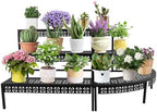 3 Tier Metal Plant Stand,Stepped Garden Corner Plant Shelf by PLITEDDE