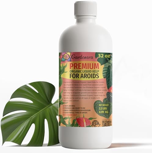 GARDENERA Premium Organic Seaweed & Kelp Superfood for AROID Plants - 32 oz - Liquid Kelp Fertilizer Concentrate (Makes 180 Gallons) by Gardenera