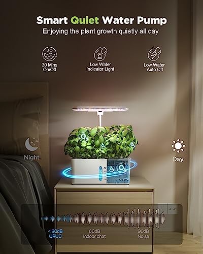 URUQ 8 Pods Hydroponics Growing System Indoor Garden White & 188Pcs Hydroponic Pods Supplies - Image 3