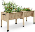 72x26x30 Inch Raised Garden Bed With Leg, Elevated Wood Planter Box Stand for Vegetables, Herbs & Flowers, 6x2x2.5 Ft Outdoor Standing Planter w/Hooks,13.7In Depth Plante for Backyard, Patio, Balcony by SLEKVERSA