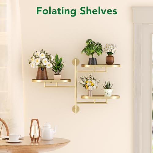 Window Plant Shelf, Wall Mounted Rotating Plant Holder Indoor - Image 7