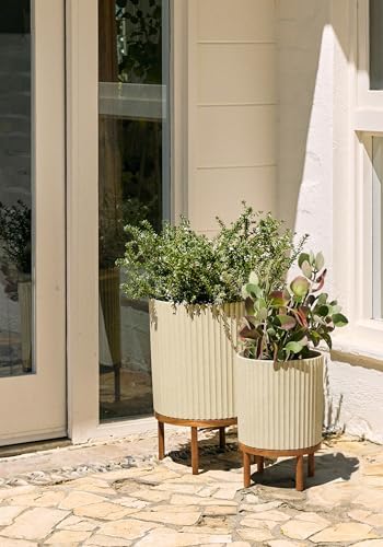 Veradek Demi Series Raised Duo Planters - Set of 2 Planters with Stands - Image 4