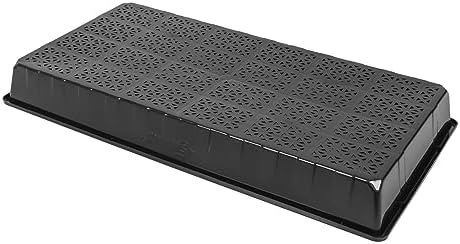 SUNPACK 10" x 20" Heavy Duty Mesh Plastic Seed Starting Tray, Black, 2.3" - Ensures Water Drainage and Aeration, Perfect for Greenhouses or Indoor Gardening - Image 3