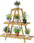 STDDRE Plant Stand For Indoor Outdoor Tiered Plant Shelf 3 Tier 8 Potted Bamboo Flower Holder Ladder Rack For Multiple Triangle Table Plant Pot Stand (Natural) by LifeTakesaDifferentTurn