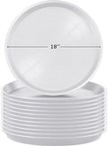 Eccliy 12 Pcs Plastic Plant Saucers Tray, White, 18 Inch, Round by Eccliy