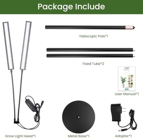 LBW Grow Lights for Indoor Plants, 75" Tall Full Spectrum Plant Grow Light - Image 7
