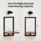 Wall Plant Holder with Grow Lights, Picture Frame Plant Shelves (3, Brown) - Image 3