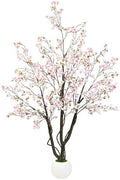 Caxchiling Artificial Cherry Blossom Tree 5FT, Pink Faux Floor Tree by Caxchiling