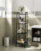 Hzuaneri Ladder Shelf, Bookshelf, Freestanding Corner Storage Shelf - Image 4