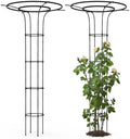 Trellis for Climbing Plants Outdoor 69" H, Mushroom Top Trellis,2Pack by TrellumeGardenHome