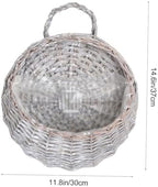 IMIKEYA Hanging Pots Indoor Wicker Planter Straw and Willow Wall Pot Wicker Basket Basket Wall s Indoor Hanging Planters - Image 2
