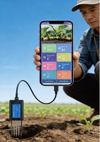 8 in 1 Soil Tester, Nitrogen, Phosphorus, Potassium Npk Tester, Ph, Moisture, Nutrient Conductivity, Ec Meter,High Accuracy Digital Sensitive,Soil Fertility Test - Image 6